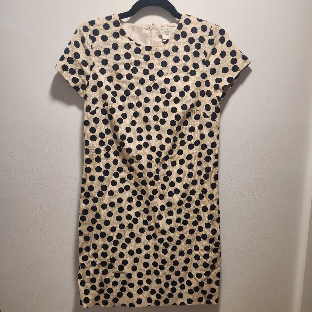 Jcrew Black Polka Dot Dress